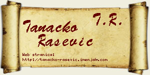 Tanacko Rašević vizit kartica